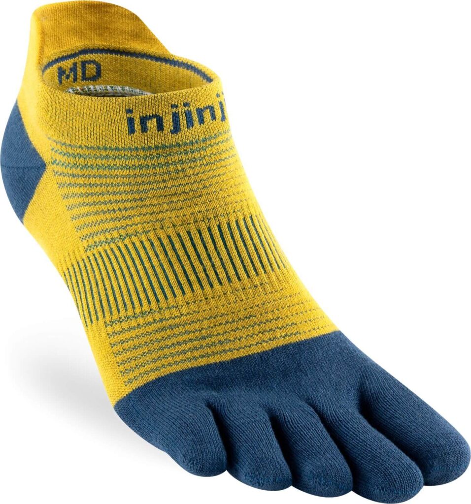 Calze Tecniche Injinji Ultra Run No-Show Donna EU 40.5-44.5 - A 5 Dita, Traspiranti, Imbottite Per Corsa E Sport